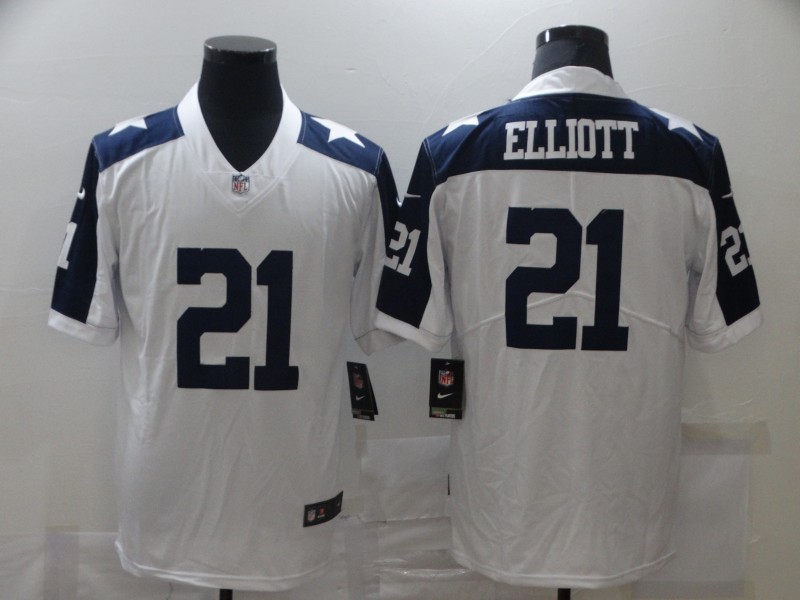 Men Dallas cowboys #21 Elliott White Nike Limited Vapor Untouchable NFL Jerseys